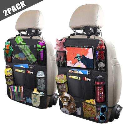 China No Car Backseat Organizer with 10 Inch Table Rack and 9 Pocket Car Backseat Storage Bag for Car Travel for sale