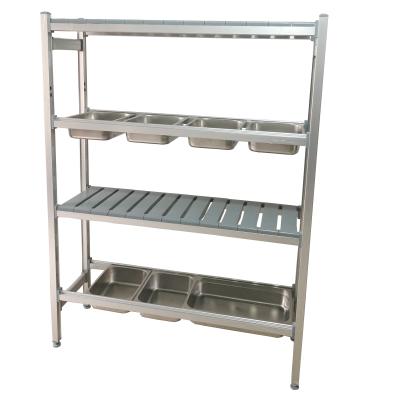 China Convenient Stainless Steel Shelves Space Saving Knocked - Down Structure for sale