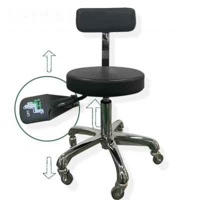 China Modern Adjustable Drafting Chair Stools Movable Foot Rest Rolling Foot Living Room Stool Chair With Back for sale