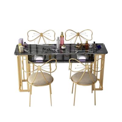 China Modern Desktop Workstation Nail Table Manicure Texture Salon Nail Station Stylist Marbling Equipment For Nail Technology Spa Makeup Beauty Salon for sale