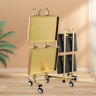 China Wholesale Modern Beauty Salon Trolley Modern Salon Furniture Styling Metal Salon Trolley for sale