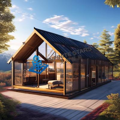 China Beleza Camping pré-fabricado Estrutura de aço Casa personalizada Instalação conveniente à venda