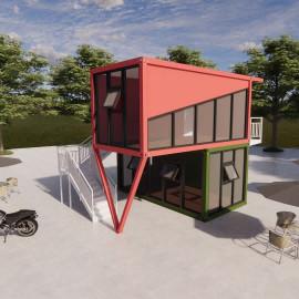 China Steel Prebuilt Container Homes , Mobile Living Container House Modular zu verkaufen