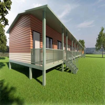 China Durable Light Steel Villa Prefabricated Steel Frame Construction Homes for sale