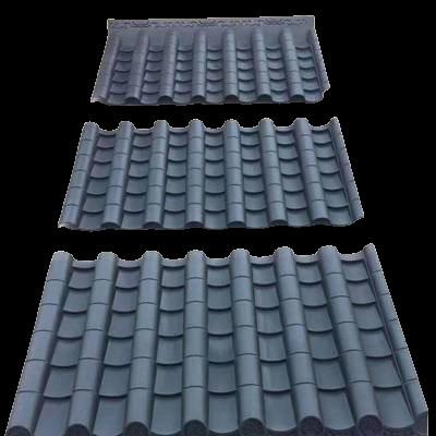 China Color Steel Resin Roof Tiles Customized Antique Roof Tiles for sale