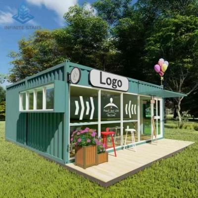 China 20ft 40ft Factory price prefab luxury custom modular home cube tiny house modified shipping container shop supermarket for sale