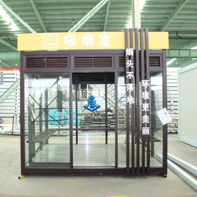 China Contenedor de envío modificado La solución perfecta para las habitaciones de fumadores en lugares públicos con buena ventilación en venta