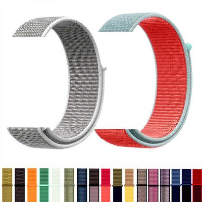 China Fabric apply to smartwatch watch band 4 5 6 generation official with same buckle movement 42/44mm nylon watch band for sale