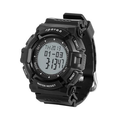 China SPOVAN Big Dial Fishing Weather Altimeter Barometer Altimeter Barometer Waterproof 5ATM Digital Men's Watch 5ATM Digital Sports Watch for sale