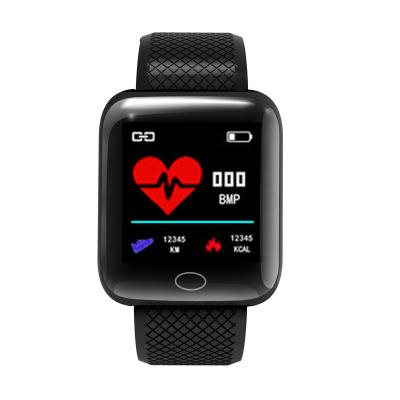 China 2021 Touch Screen Heart Rate Blood Pressure 116 Sport Smart Watch Smartwatch Reloje Plus High Quality Smart Bracelet 116plus for sale