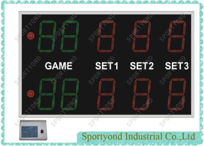 China Sports Electronic Tennis Scoreboard With Wireless RF Control , Gymnasium Scoreboard for sale