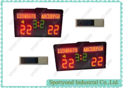 China Yellow / Red Electronic Volleyball Scoring Board With Team Name Letters Display for sale