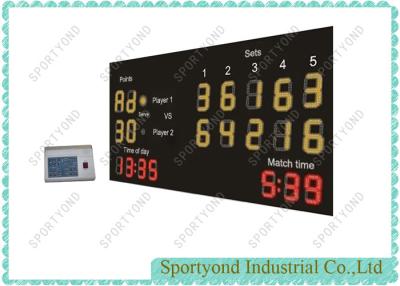 China LED Tennis Game Score Cards Electronic Tennis Scoreboard Shock Resistance for sale