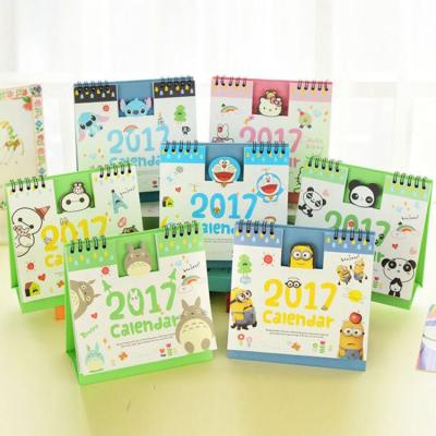 China 2017 cartoon triangle handmade desk calendar, lovely table calendar for sale