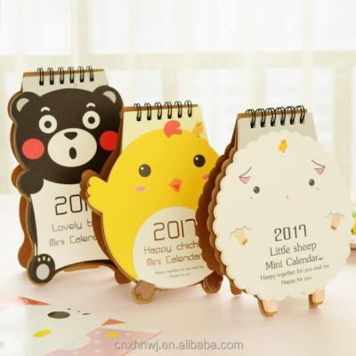 China Handmade Custom Desk Calendar Printing Wholesale , 4c Spiral Binding Table Calendar Paper Offset Printing Custom Size Accepted for sale