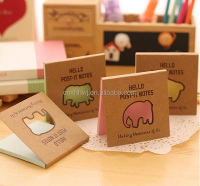 China High Quality Die Cut Memo Pad Self Adhesive Shaped Memo Pad Custom Shape Sticky Notes for sale