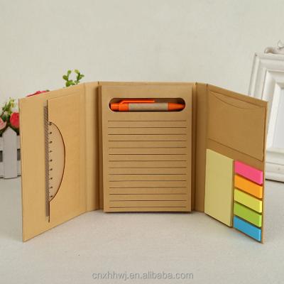 China Self Adhesive Custom Combo Sticky Notes Memo Pad With Pen Binding Mini Notepad Notebook for sale