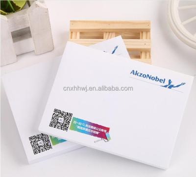 China Self Adhesive Customize Pantone Promotional Sticky Paper Color Offset Printing Gifts Memo Pad Cardboard 7.5*7.5cm 1000pcs Opp Bag White NC; ZHE for sale