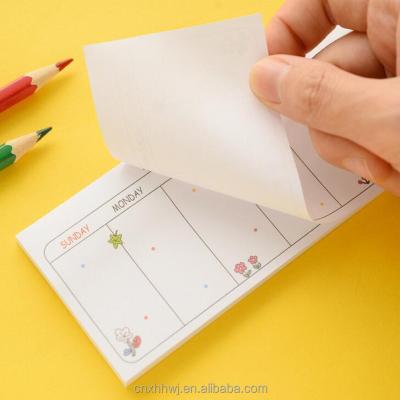 China Monthly Weekly Daily Self Adhesive Agenda Planner Notepad for sale