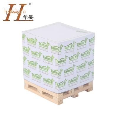 China Promotional Memo Pad Personalized Cube Sticky Notes Printed by Custom Logo Self Adhesive 4 Sides with Wooden Paddle for sale