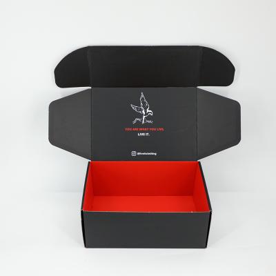 China Recyclable Mailer Custom Logo BLACK Corrugated Packaging Shipping Boxes for sale