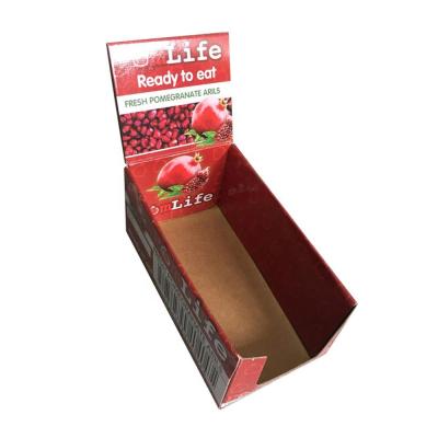 China Disposable Promotional Pop Shelf Ready Packing Tear Away Folding Counter PDQ Template Paper Cardboard Display Box for sale