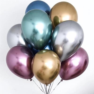 China 5/10/12inch Pearl Glossy Latex Balloons Festival Decoration 5/10/12inch Metal Chrome Colors Helium Thick Metallic Air Balloons For Birthday Party Decor for sale