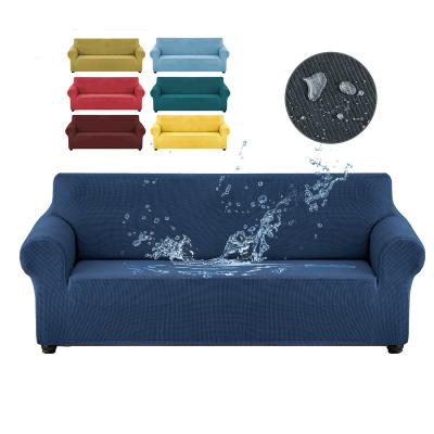 China Modern Solid Color Spandex Slipcovers Couch Cover Super Soft Elastic Stretch Fabric Fitted Waterproof Sofa Covers For Four Seasons for sale