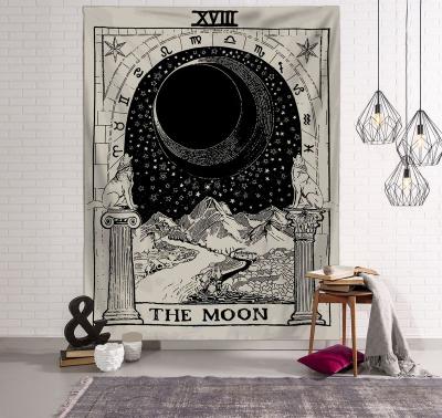 China Psychedelic Wall Tapestry Celestial Tapestry Medieval Tarot Decor CLASSIC Tapestry Wall Hanging Star Tarot for Bedroom Living Room for sale