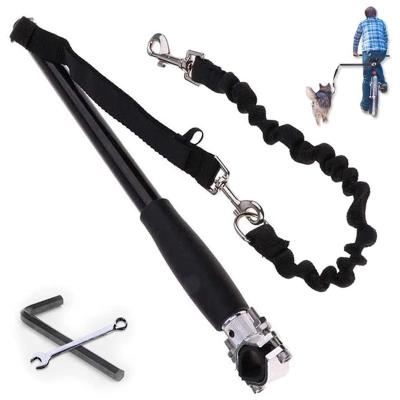 China Personalized Stainless Steel Cycling Dog Leash Hands Free Dog Training Bicycle Nylon Retractable Leashes With Leads for sale