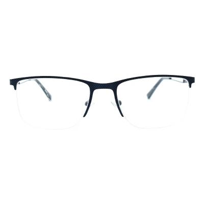 China Vintage Retro Half Rim Men Titanium Glasses Frames Custom Optical Optical Frame for sale