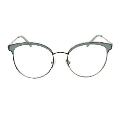 China Custom optical frame fashion design acetate metal eyewear frames for women for sale