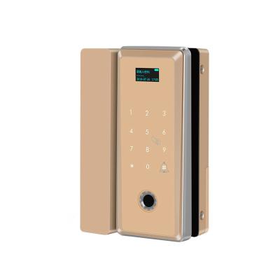 China Hot Sale Hotel Products Digital Fingerprint Electronic Biometric Smart Desktop Glass Door Lock With Wifi IC Card Access for sale