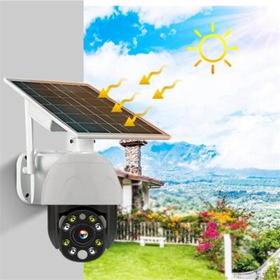 China Solar Powered Villa Outdoor CCTV Night Vision 5MP HD 1080P IP Came Wifi 4G LTE With Built-in Microphone Speaker for sale