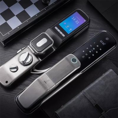 China Hot Sale Yoosee Tuya Products Hotel Biometric APP Fingerprint Smart Door Lock with WiFi Password RFID IC Video Camera Voice Intercom for sale