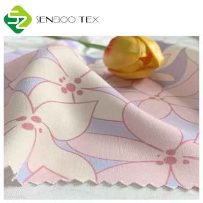 China Lightweight Wholesale 100% Bamboo Woven Linen Fabric For Anti-bacteria Printing 130gsm Shirts For Lady Dress for sale