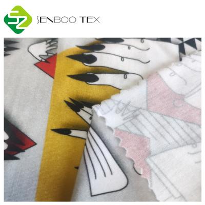 China High quality Anti-bacteria printing 95% vicose bamboo 5% spandex 200gsm knitted printing fabric for dress for sale