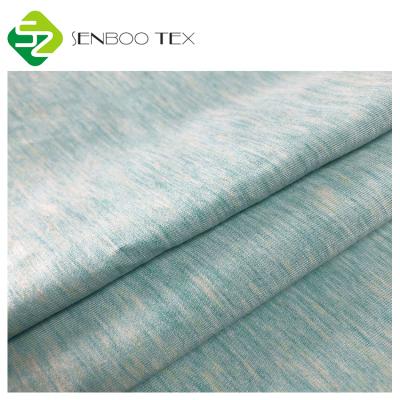 China OEKO Certificated Knitted Bamboo Fabric 5% Fiber tex 100 95% Spandex Blend Bule Color For Baby Use for sale