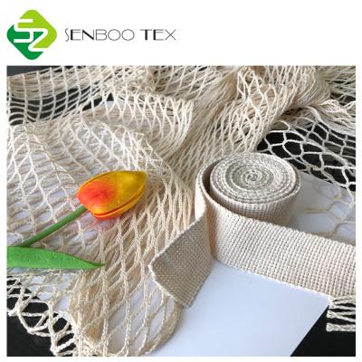 China 100% Eco-Friendly Shrink-Resistant Certified Organic Cotton Mesh Netting Fabric For Organic Produce Bag Can Pack Fresh Fruit And Veg for sale