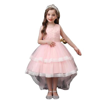 China 2021 New Arrival Breathable Sleeveless Floral Girls Tow Dresses for Wedding and Birthday Party Ball Gown for sale