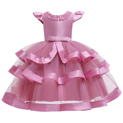 China Breathable Baby Dress Fashion Short Sleeve With Red Pink Blue Yellow And Green Wholesales Latest Party Wear Dresses For Girls for sale