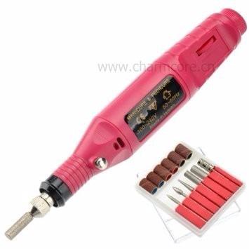 China New 1set 6bits Power Nail Art Drill Machine Nail Drill Pen Pedicure File Polish Tool accessories 21*9.5*5.3cm for sale