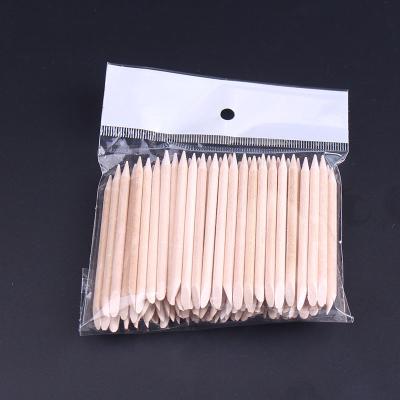 China 100pcs Nail Cuticle Pusher Nail Stickers Orange Wood Sticks Nail Art Cuticle Removal Manicure Nail Art Tools CC-0342 for sale