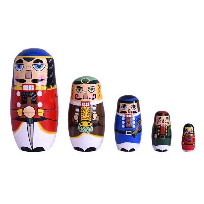 China Unique Farming Matryoshka Dolls Walnut Soldier Matryoshka Dolls For Kids Gift for sale