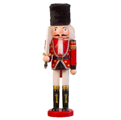 China Hot Selling Red Soldier Nutcracker Popular Christmas Gift Wooden Nutcracker for Christmas for sale