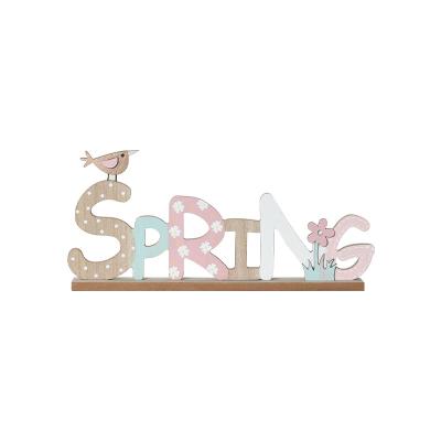 China Creative And Exquisite Big Event Furnishings Letters Wooden Crafts Laser Cut Easter Decorations for sale