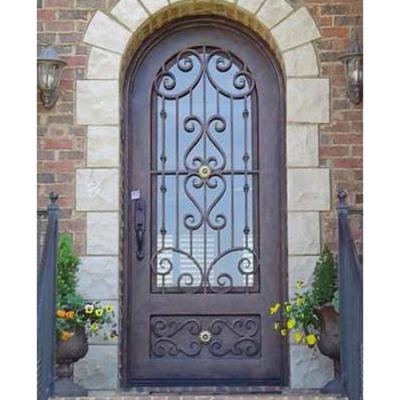 China Good Price Modern Simple Style Good Style Modern Door Wrought Iron Steel Door for sale