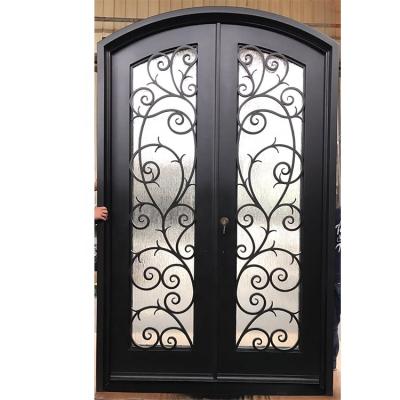 China Modern fancy wrought iron metal security door main entrance imported from China for sale