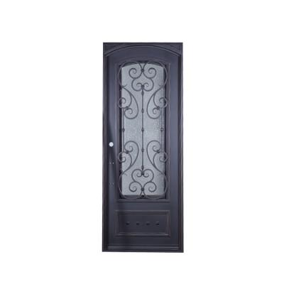 China Modern China Supplier Accept OEM /ODM Simple Wrought Iron Door Design for sale