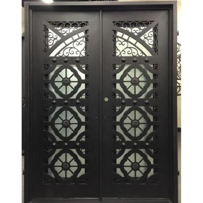 China China Modern Products Ornamental Entrance Wrought Iron Square Door For USA Market for sale